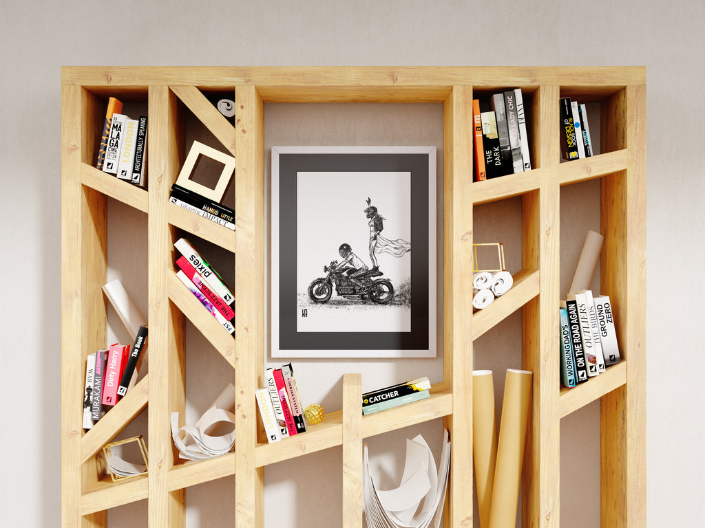 Couple on Wheels Print