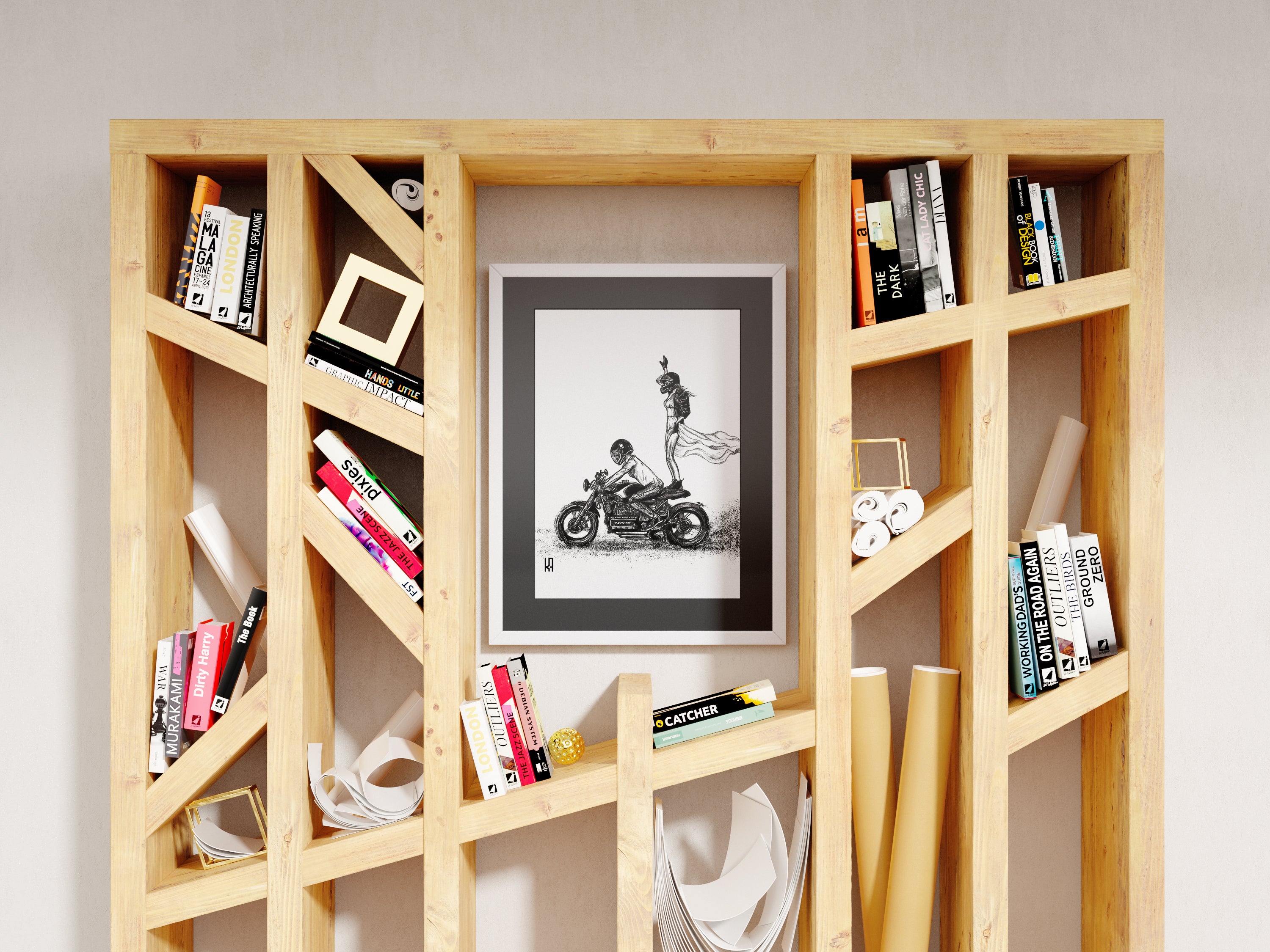 Couple on Wheels Print