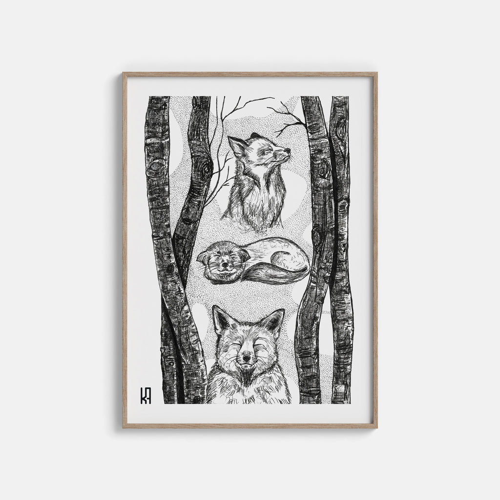Between the trees
