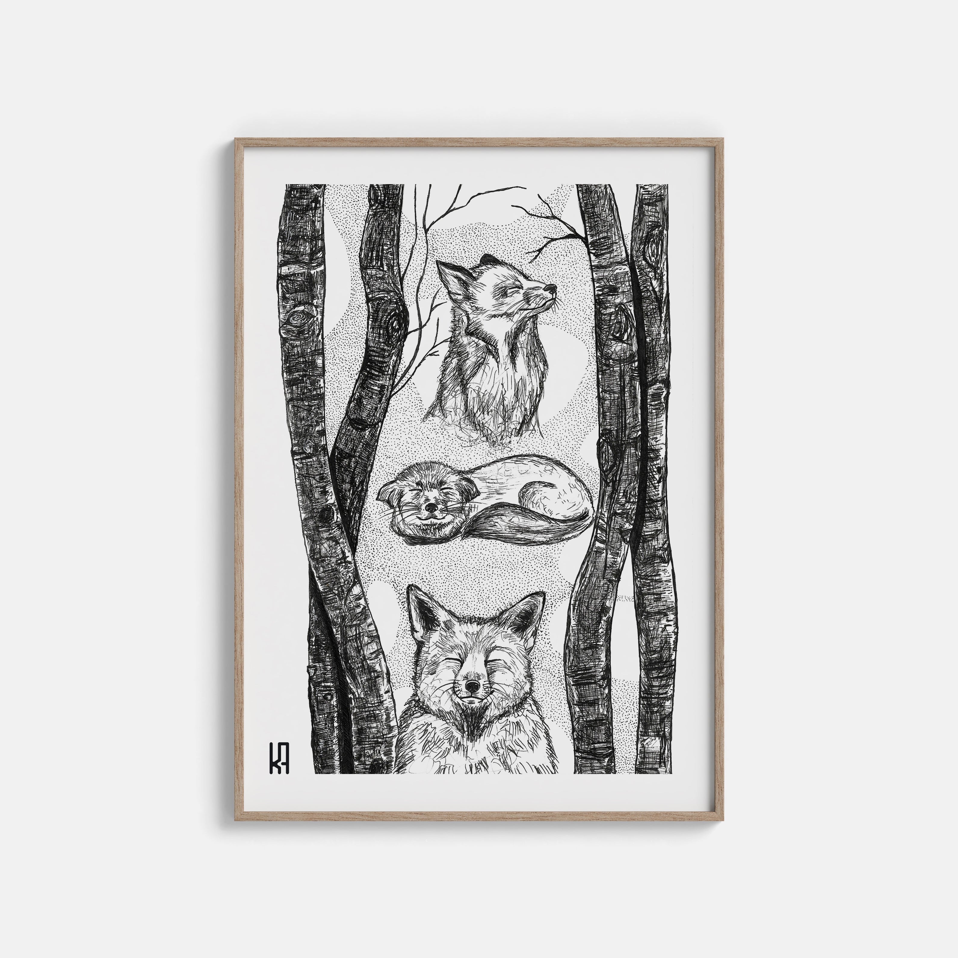 Between the trees