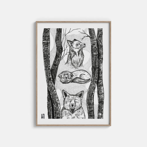 Between the trees